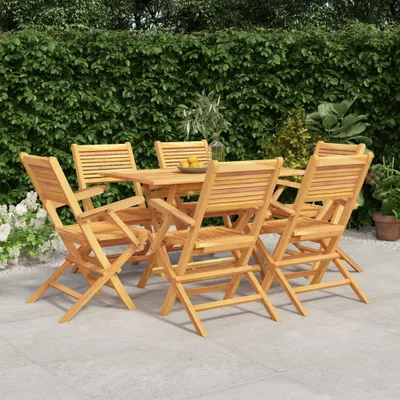 Image de Maison Exclusive - Ensemble de salle à manger de jardin 7 pièces en teck massif