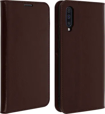 Obrázek produktu pro Avizar, kožená obalová pouzdro s peněženkou pro telefon Samsung Galaxy A50, barva hnědá