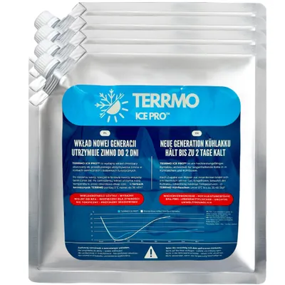 Produktbild von 4er Set TERRMO Ice Pro XL – Große Kühlakkus für Kühltasche, Kühlbox & Kühlrucksack, Gel Kühlelemente 830 ml, 25 x 25 cm