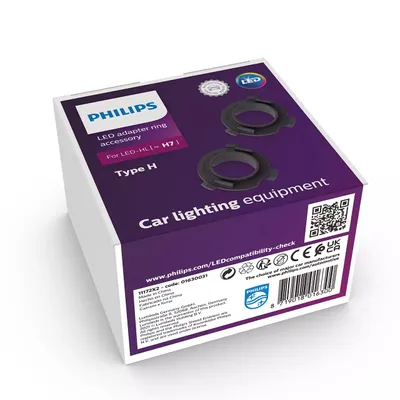 Produktbild von Philips LED Adapter rings 11172X2 Typ H Adapterringe, Adapter, Schwarz, H7-LED, LED, 63 mm, 97 mm