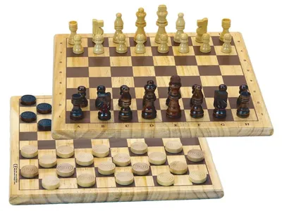Immagine prodotto di Scacchi e dama in legno Jeujura