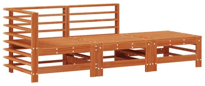 Image de vidaXL Canapé modulable 3 pièces Marron cire