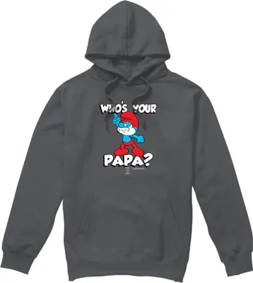 Obrázek produktu pro Šmoulové - Mikina s kapucí "Who'S Your" pro muže/dámy Uni TV28510 (L) (Charcoal)