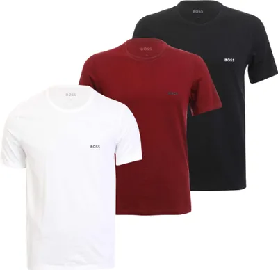 Produktbild von Boss - T-Shirt für Herren (3er-Pack) GT11274 (XXL) (Schwarz/Weiß/Weinrot)