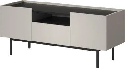 Produktbild von TV-Lowboard Noel 120 Kaschmir/ Schwarz (stehend)