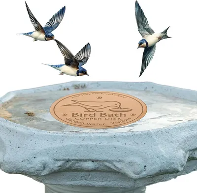 Produktbild von Hochwertige Kupfer Vogelbad-Schale – Stabiler Dreipunkt-Support, 0,8mm dick, wetterfest, ideal für Garten und Terrasse
