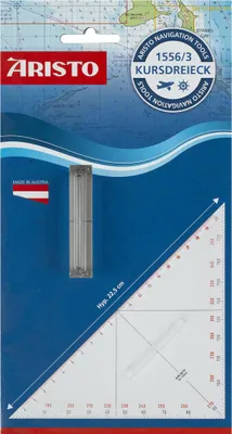 Produktbild von Aristo Kursdreieck 22,5 cm mit Griff, Winkelskalen 360/1, 20 cm