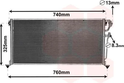 Produktbild von VAN WEZEL 32005220 Kondensator Klimaanlage Klimakondensator für MITSUBISHI Lancer VII Limousine (CSA, CTA) +Trockner