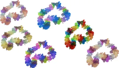 Produktbild von 6x Hawaiianische Blumenkette Hawaiikette ca. 25 Blüten