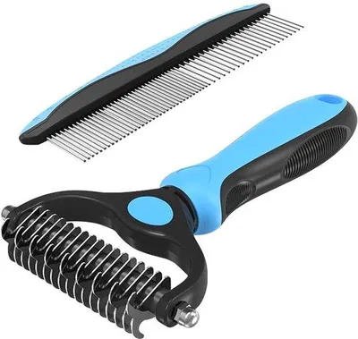 Obrázek produktu pro Sada pro péči o dlouhou a zacuchanou srst – modrá – pro kočky a psy