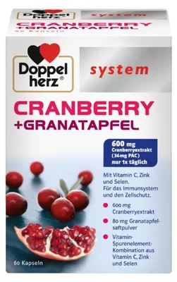 Produktbild von Doppelherz system CRANBERRY + GRANATAPFEL, 60 St. Kapseln