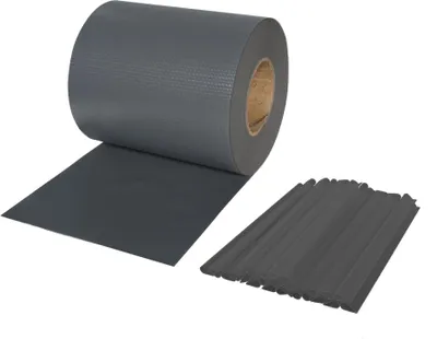 Produktbild von Jarolift PVC Sichtschutzstreifen Soft, 19 cm x 40 m, inkl. 25 Befestigungsclips, anthrazit langlebig & UV-beständig, wasser- & winddicht | geruchsarm