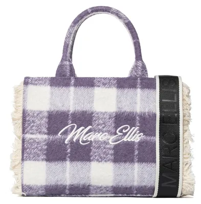 Produktbild von Damenhandtasche von Marc Ellis, mit Farbprint, braun und weiß, mit abnehmbarer Umhängetasche