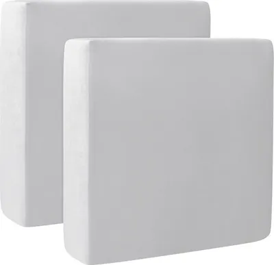 Produktbild von 2 Stück Stretch Couchkissenbezüge Weicher Samt Sofakissen Möbelschutz für Sofa Sitz,Hellgrau