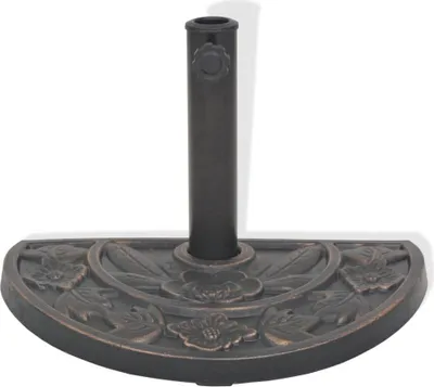 Immagine prodotto di vidaXL Supporto per ombrellone in resina semicircolare bronzo 9 kg