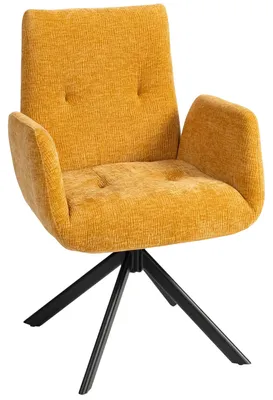 Produktbild von Polstersessel, Akzentsessel, modernes Design, drehbar, bis 120 kg, Gelb