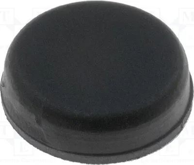 Obrázek produktu pro 10 kusů, samolepicí podložky pod nohy, barva černá, rozměry: E: 4,5 mm, nožičky z gumy, A: 13 mm, B: 12,2 mm