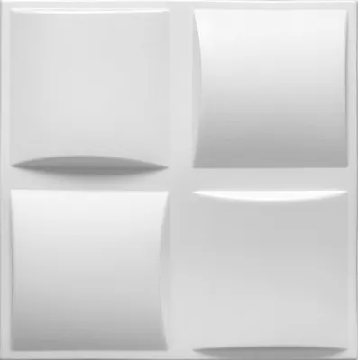 Produktbild von DECCART | 3D Deckenpaneele & Wandpaneele Weiß | Dekorative Schaumstoff-Kasetondecken | 50cm x 50cm | 0,25 m²