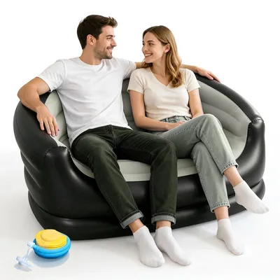 Produktbild von Aufblasbares Sofa, 2-Sitzer Luftbank für drinnen und draußen