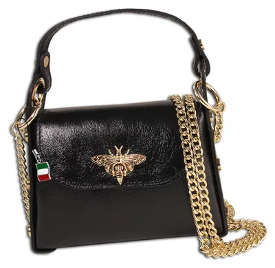 Immagine prodotto di Florence borsa a tracolla in pelle nera metallizzata OTM805M