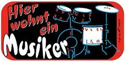 Produktbild von Hinweisschild - Hier wohnt ein Musiker - 308276
