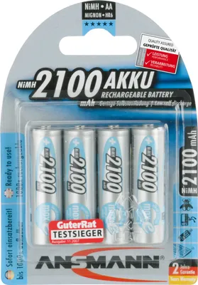 Zdjęcie produktu dla ANSMANN maxE - Batterie 4 x AA NiMH 2100 mAh (5035052)