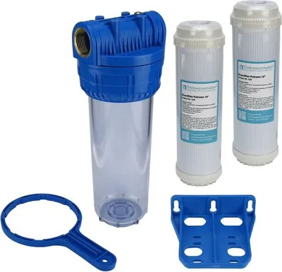 Produktbild von Brunnen Wasser Filter 10' Gehäuse mit 1' IG Garten Pool mit 2x Eisenfilter