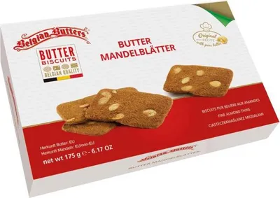 Produktbild von Belgian Butters Butter Mandelblätter 175g