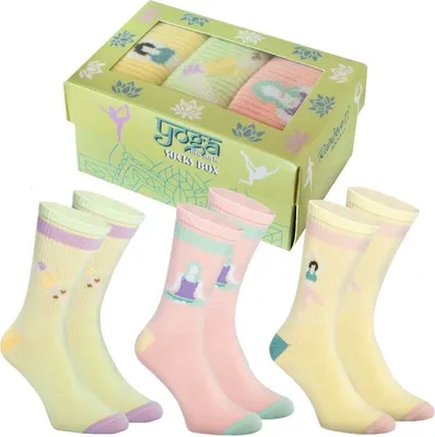 Produktbild von Rainbow Socks Socken Alltagssocken Yoga-Übung 3 Paar Lustiges Geschenk Gr.41-46