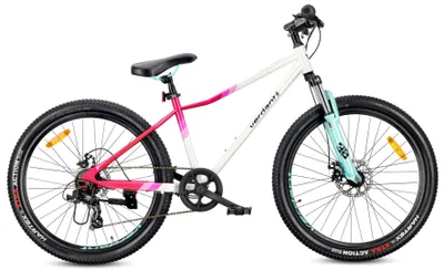 Produktbild von Mountainbike 26 Zoll MTB Shimano 7 Gänge Federung Scheibenbremsen Ständer Verdant Calix schwarz-gelb weiß rosa mint