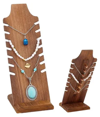 Immagine prodotto di Solidchoice - Porta gioielli in legno per 9 collane e braccialetti