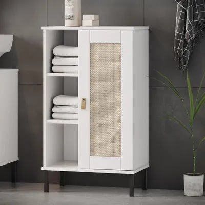 Produktbild von Badunterschrank 52x90cm 'Seattle' Kiefer massiv weiß