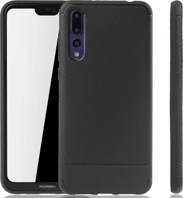 Produktbild von Huawei P20 Pro Handyhülle Schutzcase Carbon Optik Bumper Schwarz