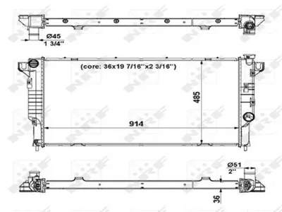 Produktbild von NRF 56024 Kühler Wasserkühler Motorkühler für DODGE RAM 2500 Pick-up (BE, BR)
