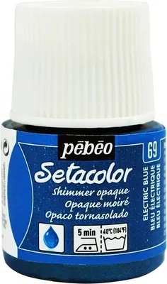 Image de Setacolor peinture textile opaque effet métal - bleu électrique - 45 ml