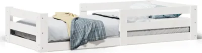 Produktbild von vidaXL Massivholzbett ohne Matratze Weiß 100x200 cm Kiefernholz