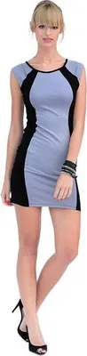 Produktbild von Longshirt Tunika Top Minikleid zweifarbig, S/M; Grau