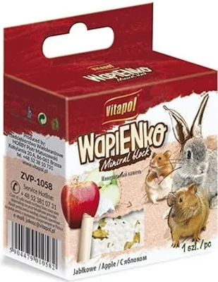 Imagen del producto de Vitapol ZVP-1058, Snack, 40 g, para conejos, carbonato de calcio, manzana deshidratada, caja