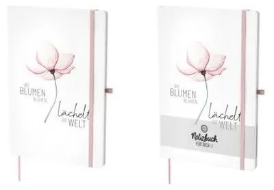 Produktbild von Notizbuch Lovely Greetings – Blüte, A5, 96 linierte Seiten, Hardcover
