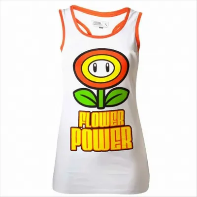 Produktbild von Nintendo Girls- Top Flower Power, weiss -L-