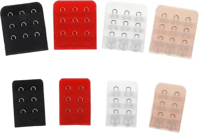 Obrázek produktu pro Prodloužení podprsenky, 8 kusů, s 2 a 3 háčky, z měkkého elastického materiálu pro pohodlné nošení, ideální pro těhotenství a při výkyvech hmotnosti