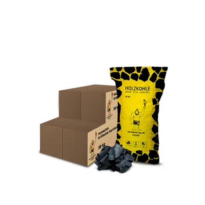 Produktbild von Neandertaler Feuer Holzkohle Grillkohle Buche - Charcoal BBQ 5 x 30 kg Kohle für Grill Smoker Kamin Grillholzkohle aus Laubholz Buchenholzkohle 150 kg