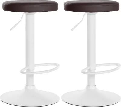 Produktbild von 2er Set Barhocker Ponte Kunstleder weiß - weiß