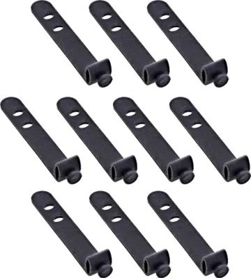 Produktbild von InLine 59972B, Leiter-Kabelbinder, Silikon, Schwarz, 2 cm, 65 mm, 10 mm