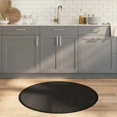 Zdjęcie produktu dla Dywan okrągły czarny 100 cm bambus
