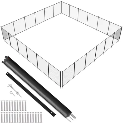 Produktbild von VEVOR Poolzaun, 1,2 x 3,7 m Poolzäune für eingelassene Pools, abnehmbarer Kindersicherheits-Poolzaun, einfache DIY-Installation des Schwimmbeckenzauns, 340g Teslin PVC Poolzaun-Netz schützt Kinder und Haustiere, 4 x 72 ft
