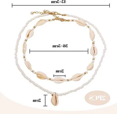 Produktbild von Handgemaakte Schelpenketting für Damen - Hawaiiaanse Sommer-Surferketting - Verstelbare Naturkernschalen