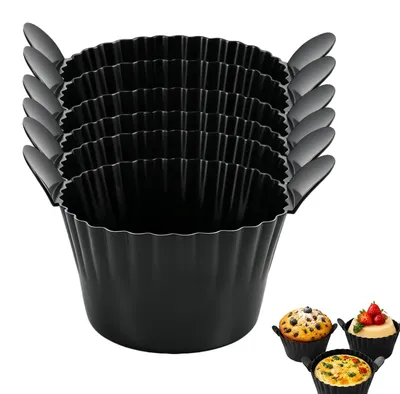 6er-Set Muffinförmchen aus Silikon, antihaft, bis 230 °C