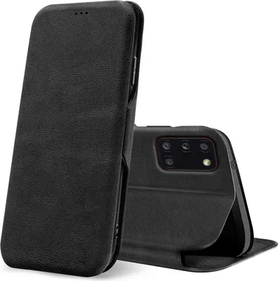 Produktbild von Conie Retro Klapp Tasche für Samsung Galaxy A31 Kartenfach Hülle Rundumschutz in Schwarz