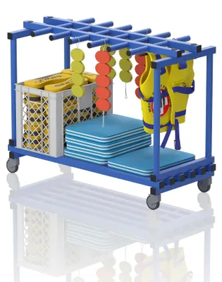 Produktbild von Sport-Thieme Regalwagen "Kombi flach" by Vendiplas, Aqua